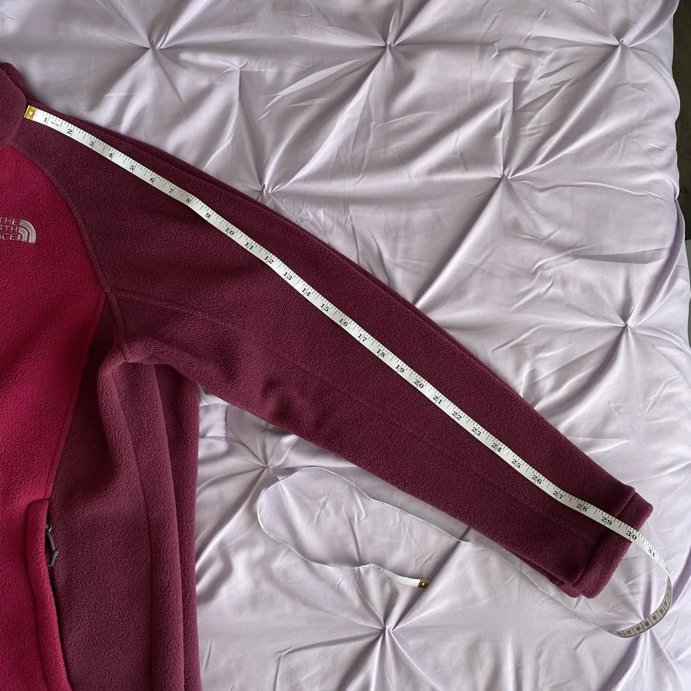 The North Face Fleece Jacket Full Zip Khumbu Purple Pink Cozy Women's Large - Picture 8 of 9